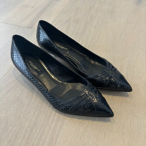 Dolce & Gabbana black flats size 6 - Picture 2 of 8